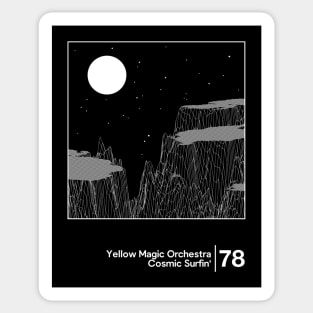 Yellow Magic Orchestra - Cosmic Surfin' / Minimal Style Graphic Artwork Design Sticker